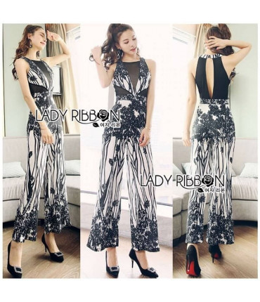 Black & White Printed Jumpsuits