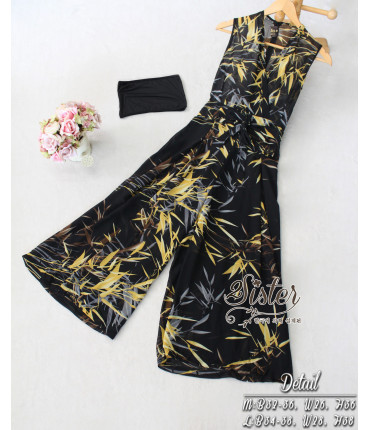 Natures Bow Waistband V Jumpsuit