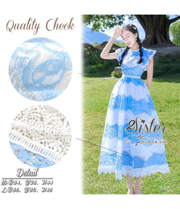 Feel the Sky Lace Maxi Dress