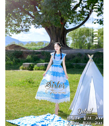 Feel the Sky Lace Maxi Dress