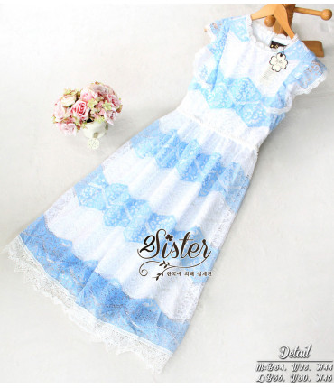 Feel the Sky Lace Maxi Dress