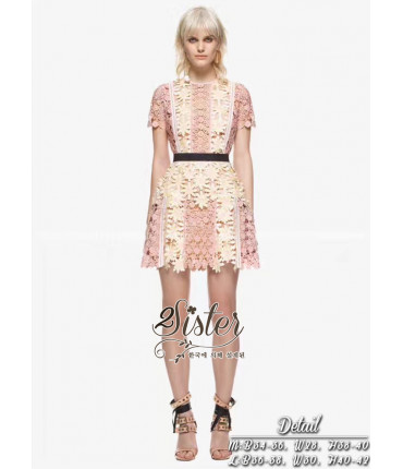 Dress2Impress Peach Crochet Dress