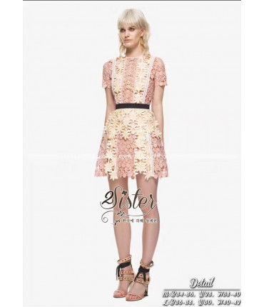 Dress2Impress Peach Crochet Dress