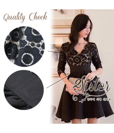 First Love V-Neck Skater Dress