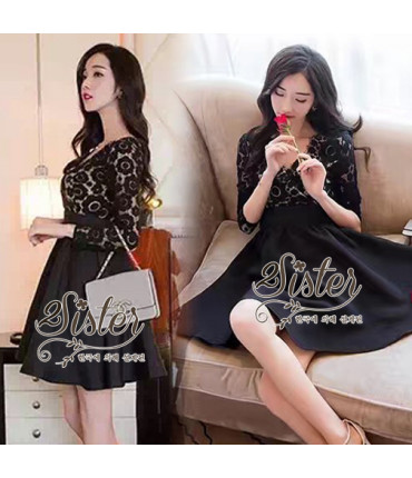 First Love V-Neck Skater Dress