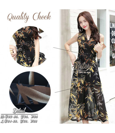 Natures Bow Waistband V Jumpsuit