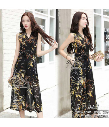 Natures Bow Waistband V Jumpsuit
