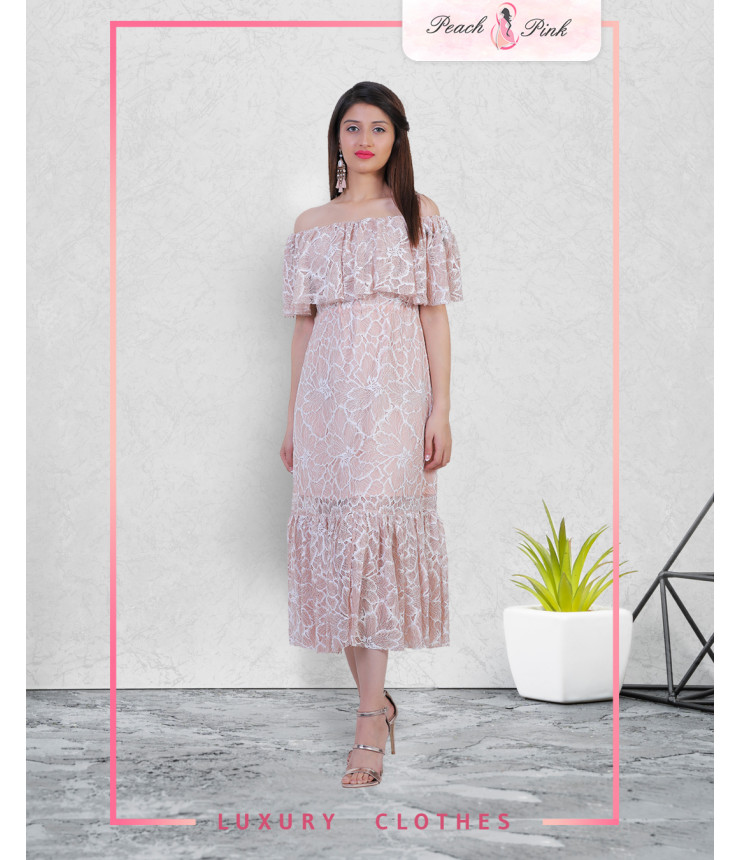 The Lucky Off Shoulder Maxi Dress