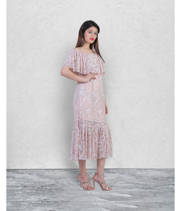 The Lucky Off Shoulder Maxi Dress
