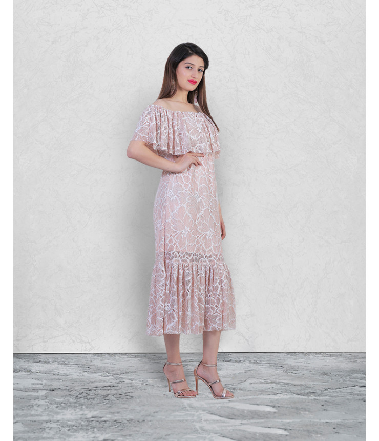 The Lucky Off Shoulder Maxi Dress