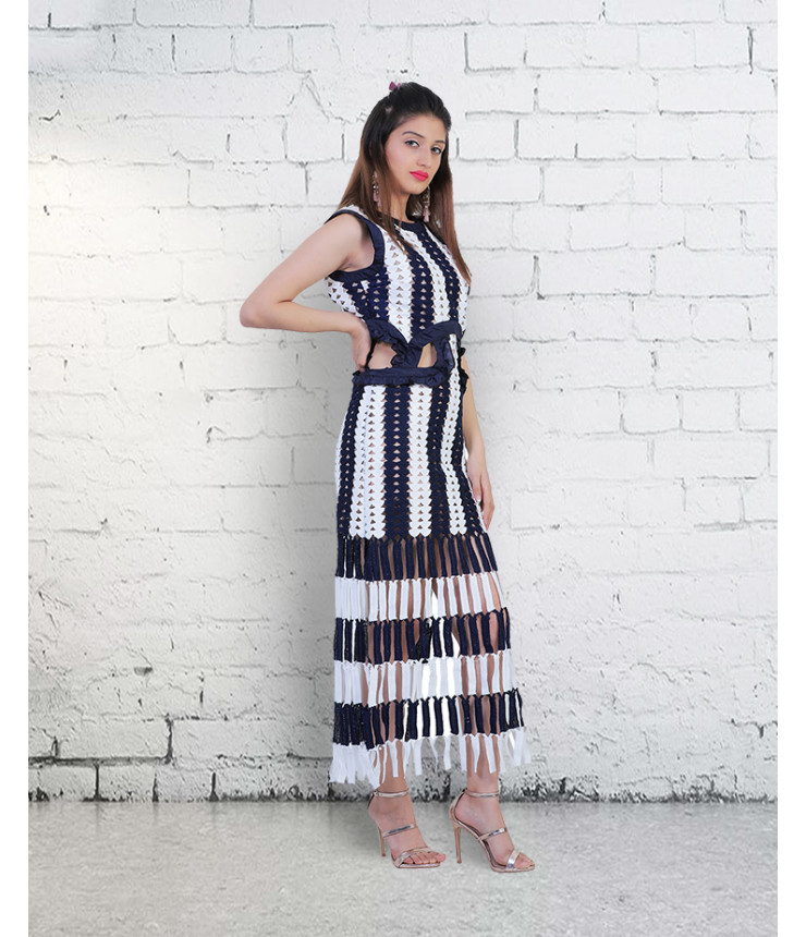 Bohemian Fringe Maxi Dress