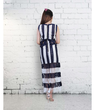 Bohemian Fringe Maxi Dress