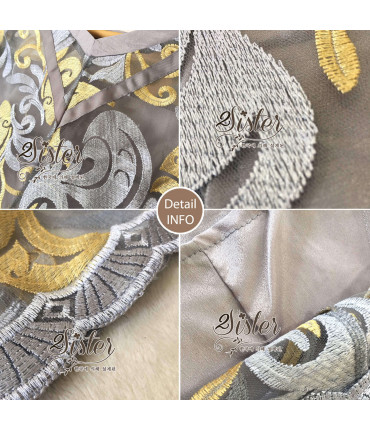 Golden & Grey Sheer Bodycon Dress