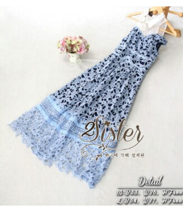 Vintage Blue & White Tuller Dress