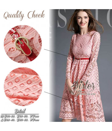 Makin’ My Day Peach Crochet Dress