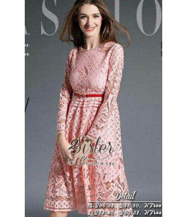 Makin’ My Day Peach Crochet Dress