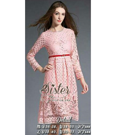 Makin’ My Day Peach Crochet Dress