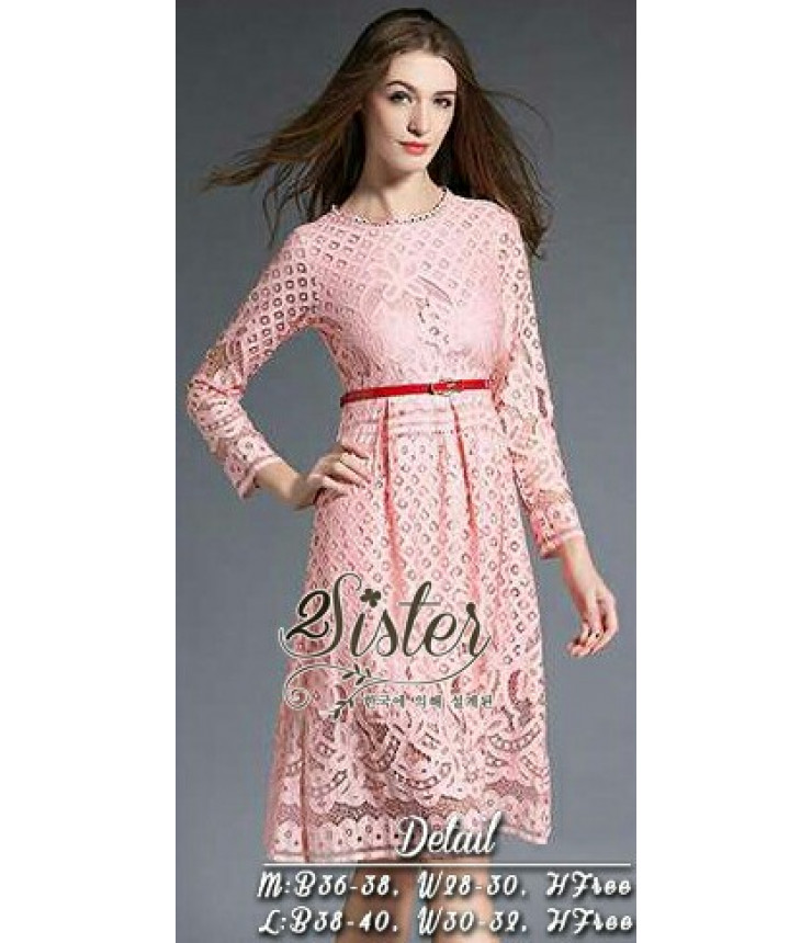 Makin’ My Day Peach Crochet Dress