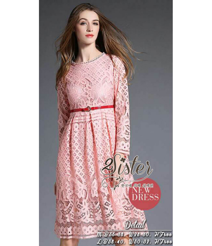 Makin’ My Day Peach Crochet Dress