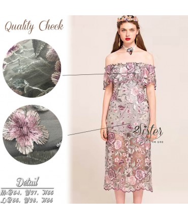 Fairy Purple Floral Lace Dress