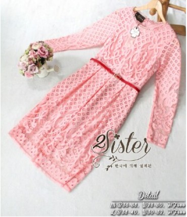 Makin’ My Day Peach Crochet Dress