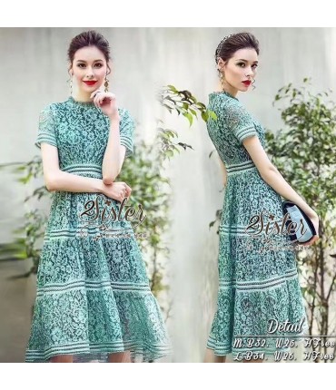 Blossom Sea Green Midi Dress