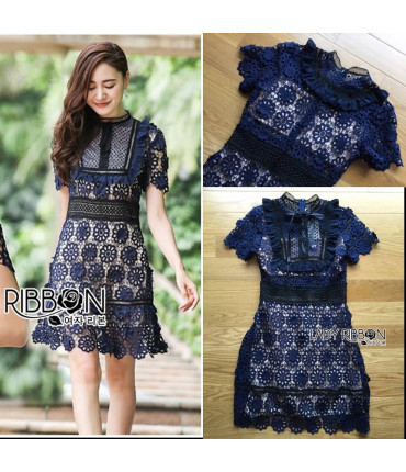 Forever Vintage Navy Blue Dress
