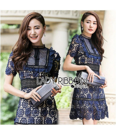 Forever Vintage Navy Blue Dress