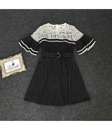 Matchpoint Stripe Skater Dress