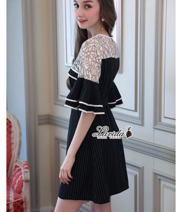 Matchpoint Stripe Skater Dress