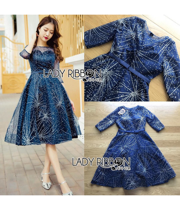 Starlight Sheer Back Midi Gown