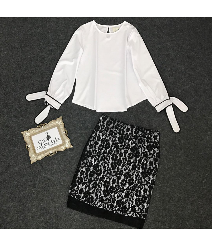 Floral Lace Skirt n Shirt Co-ord