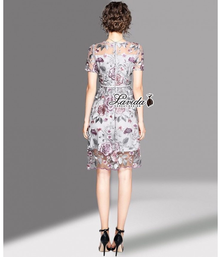 Starbright Floral Pattern Dress