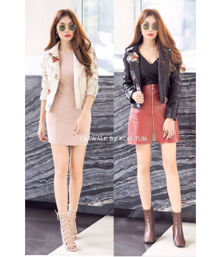 Flower Embroidery Studded Jacket