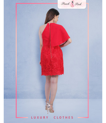 Red For The Night Off Shoulder Dress