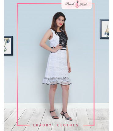Moonshiner Crochet Mini Dress