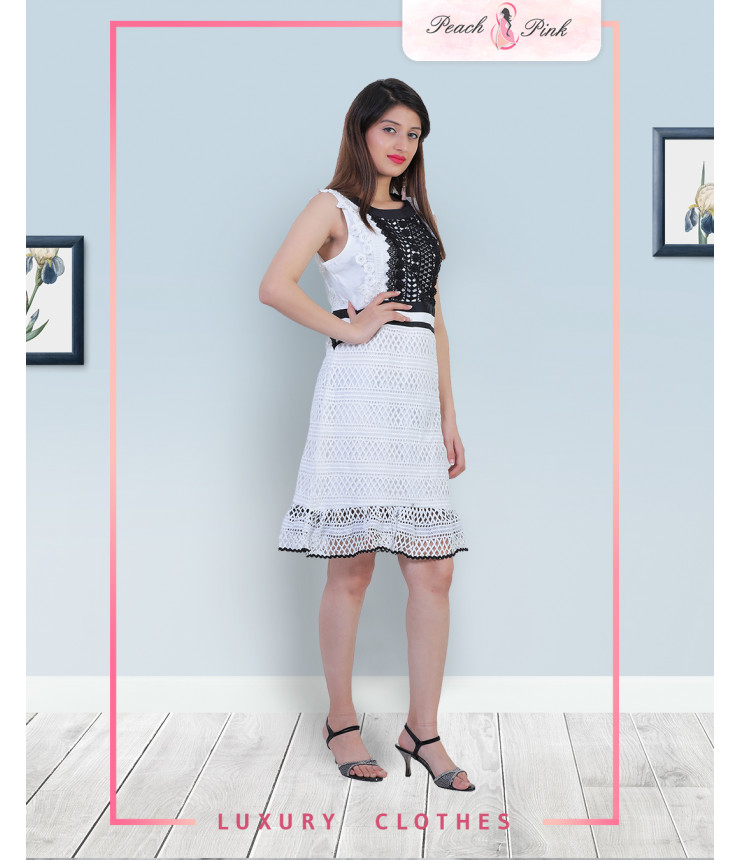 Moonshiner Crochet Mini Dress