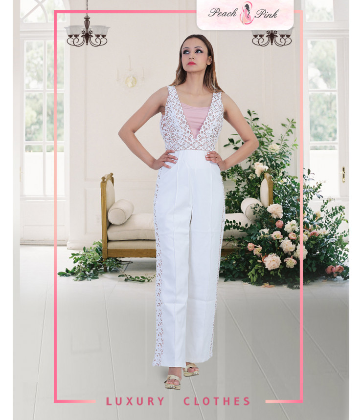 Sunday Stroll White Jumpsuit