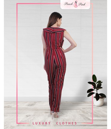 Turn up The Heat Striped Jumpsuit