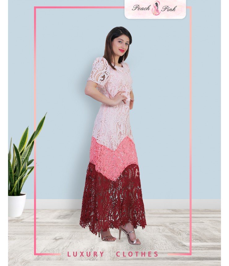 Limited Edition Contrast Lace Maxi Dress