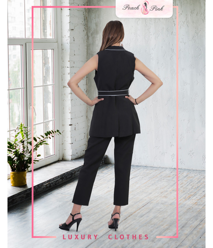 Black Water Blazer-Pant Set