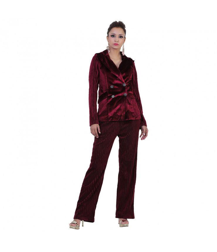 Premium Velvet Blazer and Pant Set