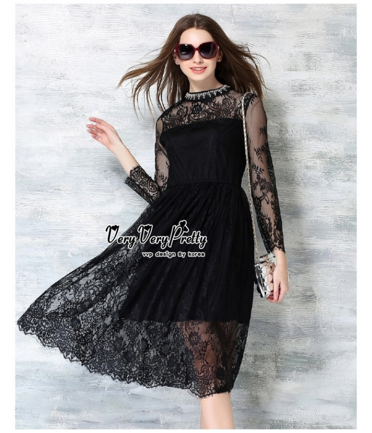 Scoop Neck Floral Cocktail Dress