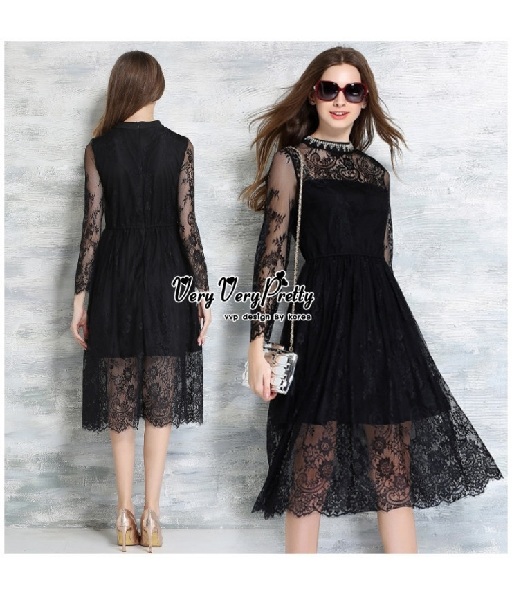 Scoop Neck Floral Cocktail Dress