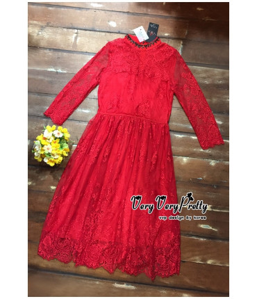 Scoop Neck Floral Cocktail Dress
