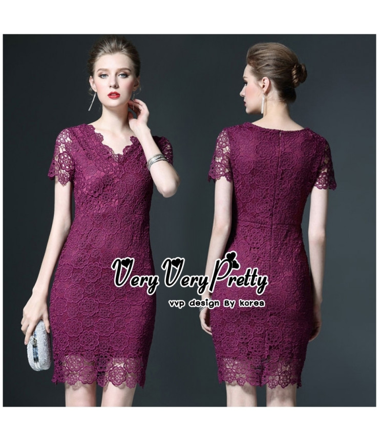 Cocktail Bold Wine Bodycon Dress