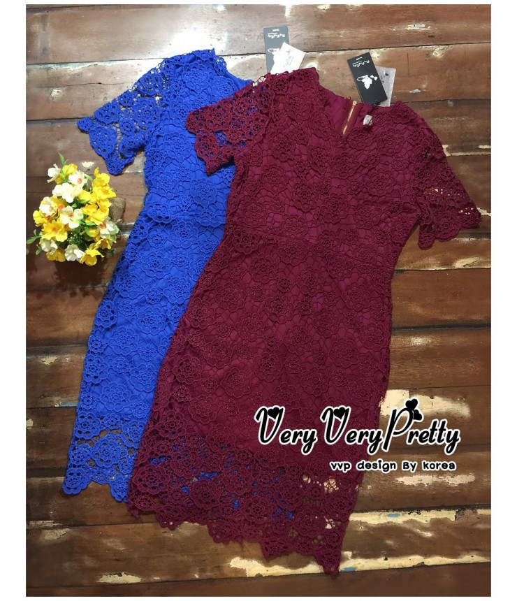 Cocktail Bold Wine Bodycon Dress