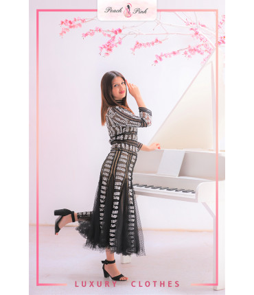 All Lace A-Line Sheer Dress