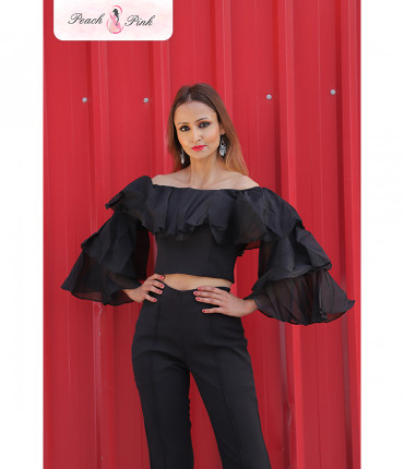 Black beauty off shoulder Coord Set