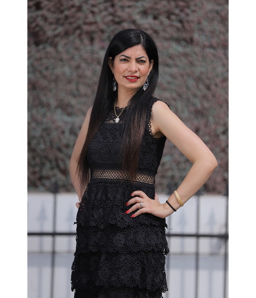 Feel the flow Ruffled Black Long Dress